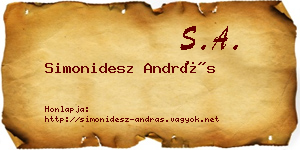Simonidesz András névjegykártya