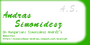 andras simonidesz business card